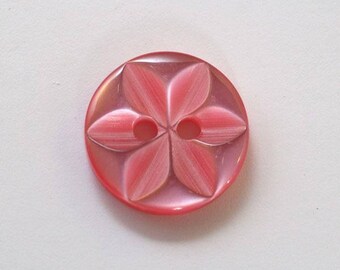 14 mm x 50 Dark Rose 2 holes - 001646 star button