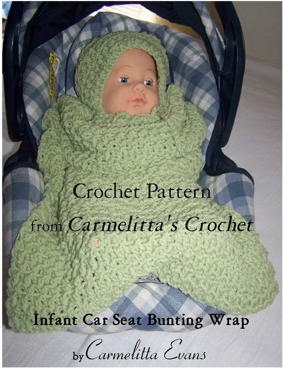 Infant Car Seat Bunting Wrap Crochet Pattern