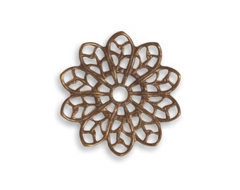 Vintaj 20.5mm Filigree Flower (2)
