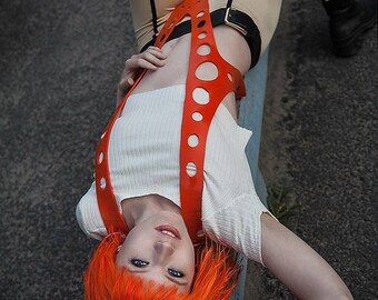 Leeloo Dallas Rubber Suspenders ONLY Fifth Element Cosplay