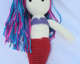 Mermaid, amigurumi doll, crochet mermaid, stuffed mermaid, crochet mermaid doll, birthday gift, mermaid plush toy, mermaid doll, mermaid toy