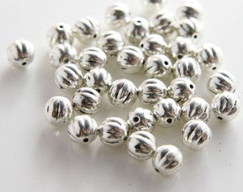 30pcs Oxidized Silver Tone Base Metal Spacers-Round 7mm (1215X-B-310)
