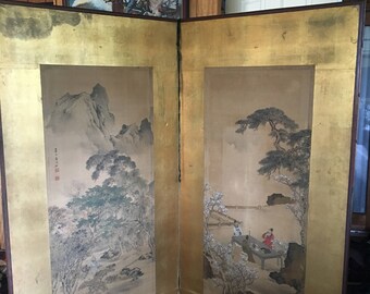 2 Chinese paintings on silk, 6ft tall