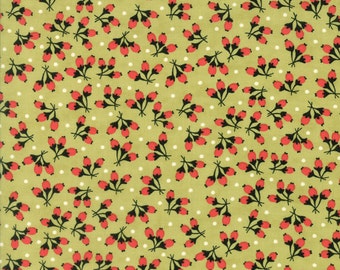 Fig Tree Fabric - Chestnut Street Fabric - Green Fig Tree Fabric - Moda Fabric - Green Quilting Fabric - By The 1/2 Yard