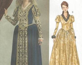 Butterick 5114 UNCUT Misses Historical Renaissance Victorian Princess Costume Sewing Pattern Size 6-12