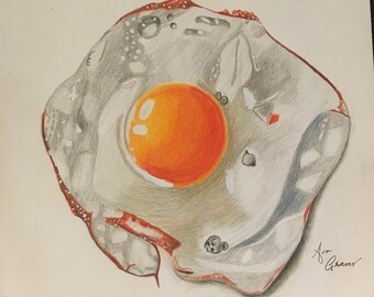 Egg- Original Pencil Drawing 11x13"