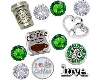Coffee Floating Charms Set
