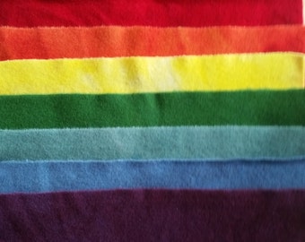 Rainbow Hand dyed wool bundle ~ 8 fat 16ths
