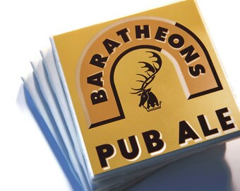 Baratheon Game of Thrones Coasters Set of Four (Smooth Gloss Finish)