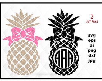 Download Pineapple SVG Eps DXF Cut File Split Frame Pineapple Circle