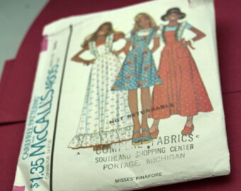 McCall's 4605 1975 Pinafore /Apron Pattern Maxi/ Mini