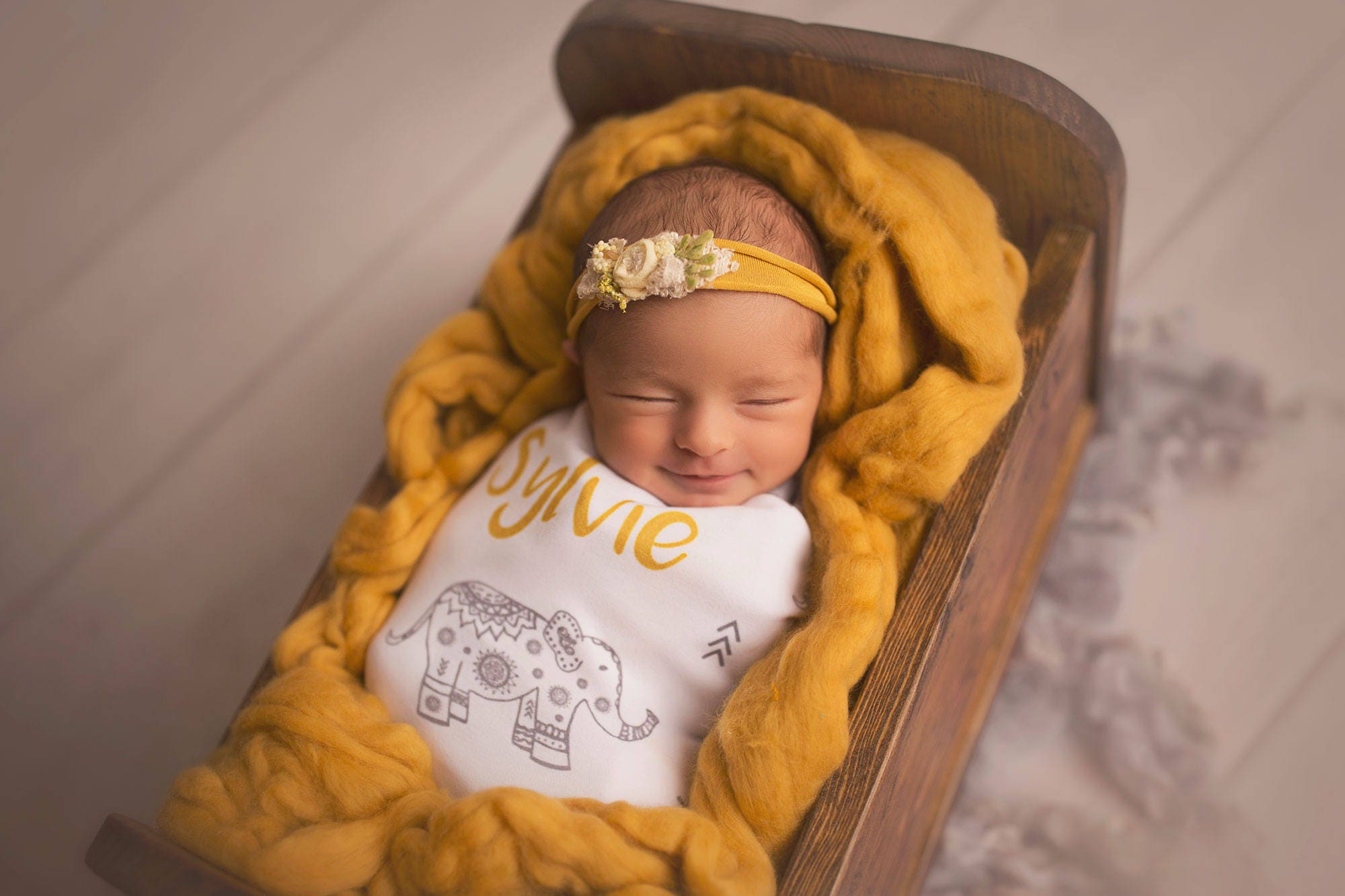 Personalized Swaddle Blanket // Elephant Parade // Gifts for