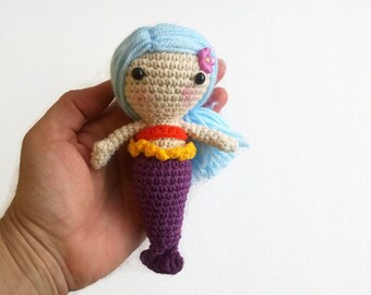 Mermaid doll, Mermaid toy, Little mermaid, Mermaid plush toy, Crochet Mermaid, Stuffed Mermaid Doll, Stuffed toy, Amigurumi mermaid