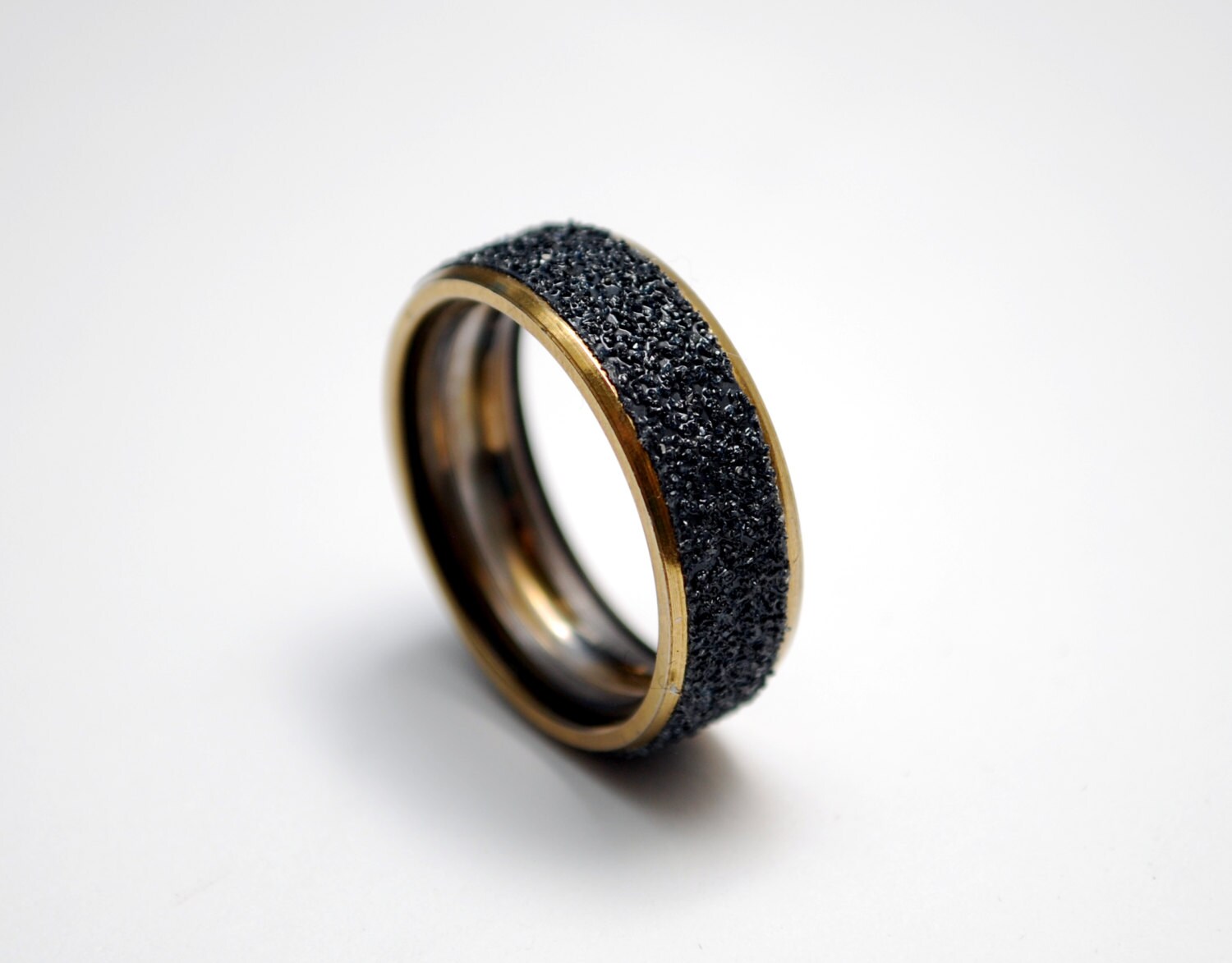 Gold Steel Skate Ring Made from Recycled Skateboard Bearing