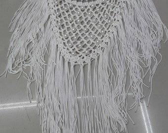 Bohemia cotton fringe collar necklace with beads #CW2018002