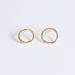 Small Orbit Earring-14K Gold 15mm Open Circle Stud Earring Solid Sterling Silver Gold Filled Rose Gold Filled Earrings jewelry