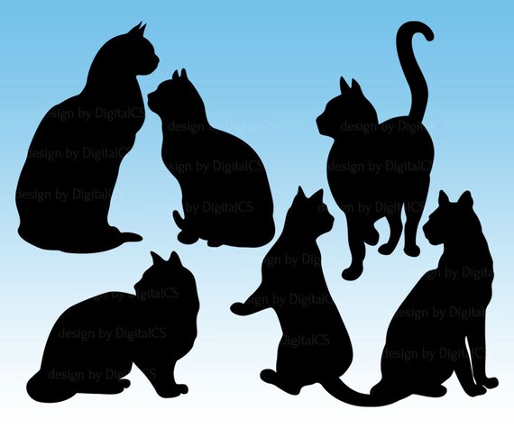 Cat clipart Black cat clip art Halloween clipart Halloween cat