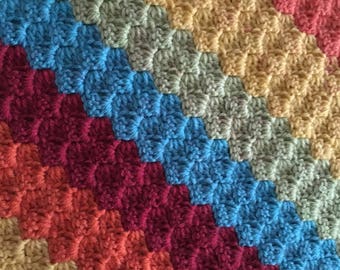 Rainbow Blocks Baby Stroller Blanket