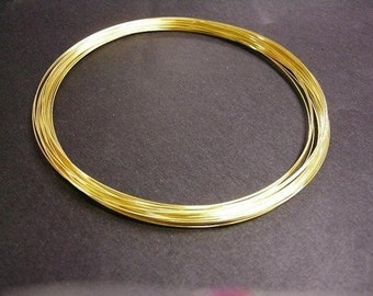 11.5cm gold finish memory wire 25 loops for necklace-5091