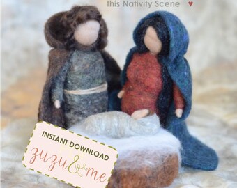 Needle Felted Nativity eTutorial DOWNLOADABLE PDF**Christmas craft**Waldorf inspired**for beginners