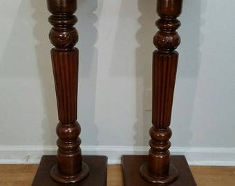 Pair of Mahogany Pedestals