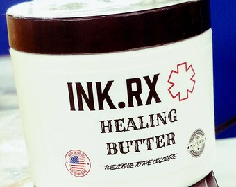Ink.Rx Organic Tattoo Healing Butter/Salve/Oil/Cream/Lotion (4 oz Jar)