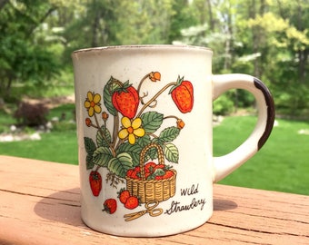 Vintage Wild Strawberry Mug