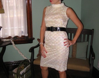 Vintage MOD 60s Mad Men wiggle party dress