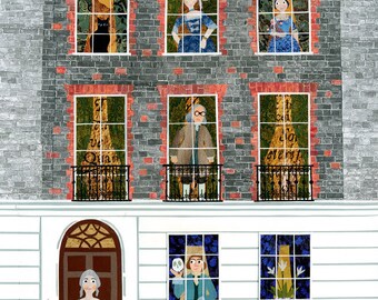 Benjamin Franklin Print·American Patriot·American Revolution·Wall Art·Collage·Illustration·Street·London·Recycled Art·Amanda White Design