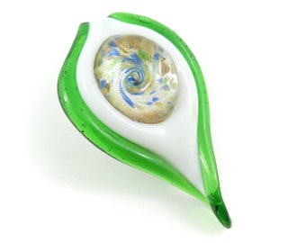 Vintage Green, Art Glass Pendant