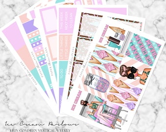 Ice Cream Parlour // Erin Condren Vertical Weekly Planner Kit - MATTE