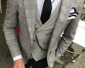 Double breasted suit | Etsy