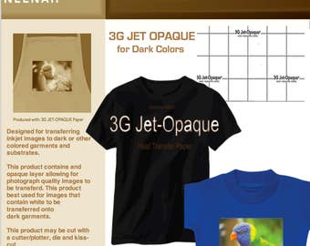 Neenah 3G Inkjet Heat Transfer Paper for Dark or Light Colors 8.5x11 (5 Sheets)