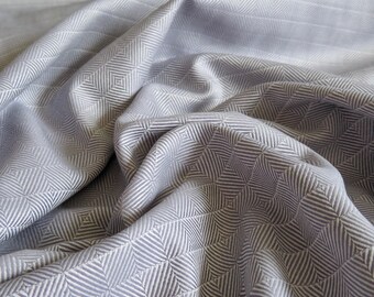 Gray Optical Print Cotton Lightweight Twill