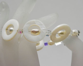 Lovely white tone bracelet