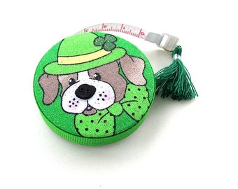 Measuring Tape Green Irish Dogs Retractable Tape Measure