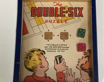 Vintage Dexterity Puzzle by R. Journet of London - The Double-Six Puzzle