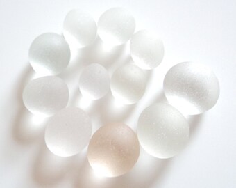 Easter Treat - A Batch of 11 Seaglass Bubbles - Apr1804 - from Seaham beach, UK