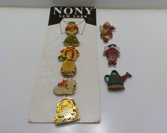 Vintage NONY Christmas Button Covers (965) Three Others