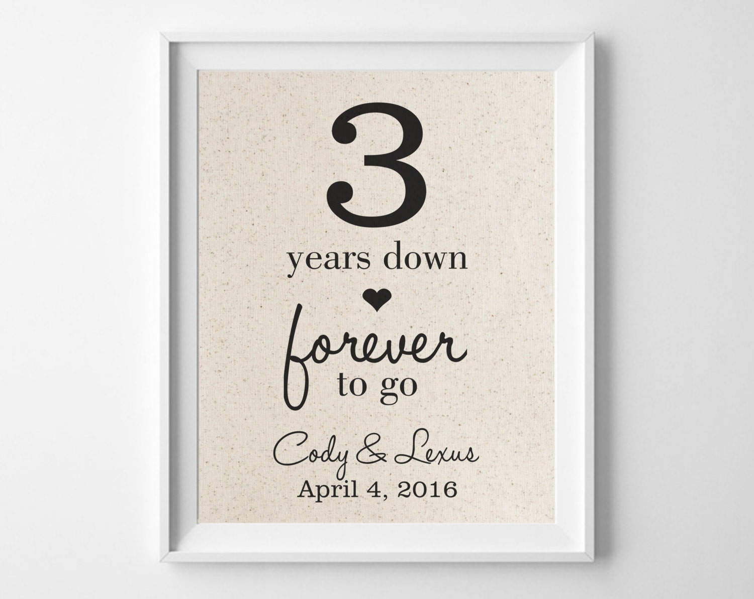 3 Year Engagement Anniversary Quotes For Husband 3 Years Down Forever to Go 3rd Third Wedding Anniversary