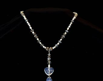 Moonstone Heart Necklace