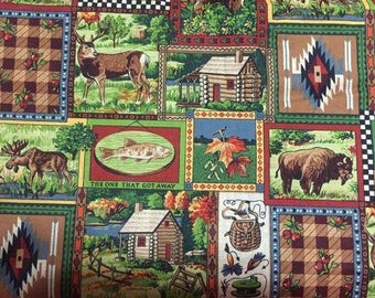 Rustic Inspired Cotton Fabric by the Yard