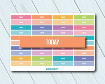Today Header Planner Stickers - Erin Condren Life Planner - Happy Planner - Reminder - Important - Organization - Matte or Glossy