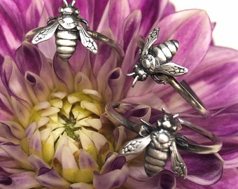 Bee Stacking Ring - Made To Order In Your Size
