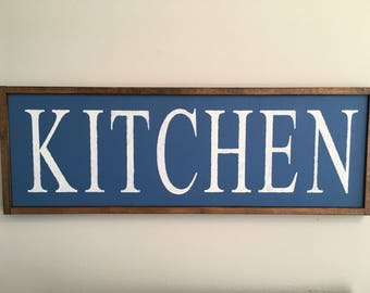Framed, rustic, farmhouse Kitchen sign