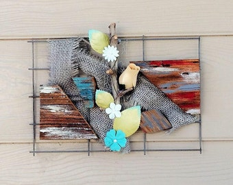 WALL ART – Industrial metal wall art, Upcycled wall decor, Reclaimed wood art, Mixed media wall art, Abstract wall decor, Assemblage art