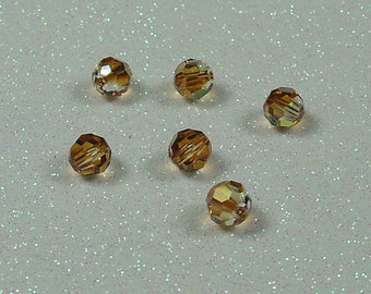 SWAROVSKI CRYSTAL FCRYSTAL COPPER 6MM ROUND BEAD