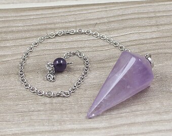 Amethyst Point Pendulum Pendant -- Healing Crystal Point Pendant with Silver Plated bail Wholesale 1,3,5,10,50,100