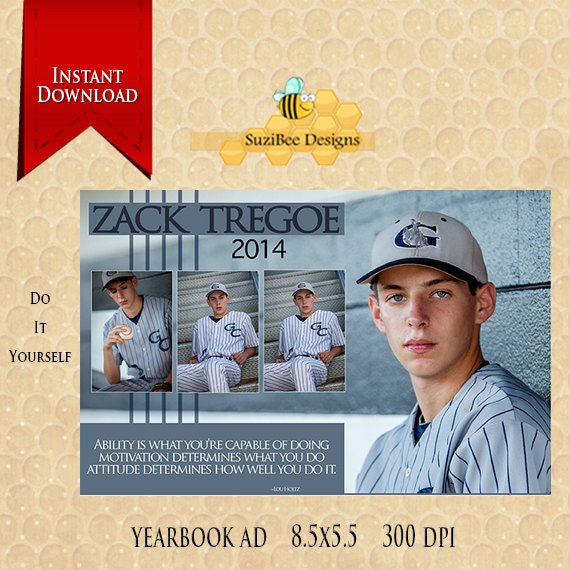downloadable 12 page yearbook ad template photoshop