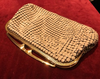 Vintage 1970s Glomesh Chainmail Clutch Evening Bag Purse